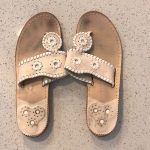 Cream and white jack Rogers sandals!